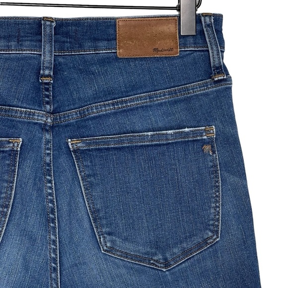 Madewell 10" High Rise Skinny Jeans 26 Button Fly Raw Hem Stretch Hanna Wash - Picture 8 of 11
